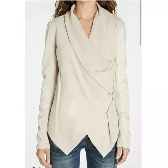 Blank NYC Private Practice Gray Vegan Moto Jacket - Picture 1 of 4